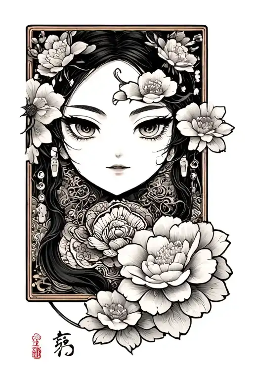 ghibli inspired omamori ofuda protection tattoo design idea