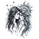 twin flame matching tattoos tattoo design idea