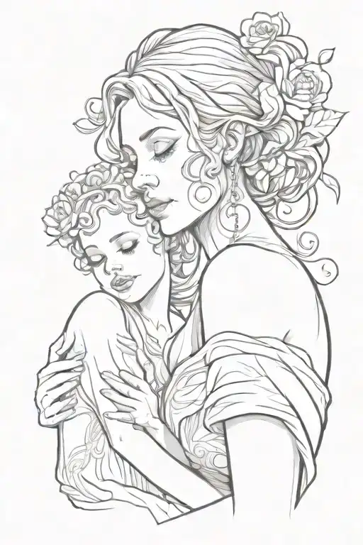 mom breast cancer awareness  Laurie black and white miss you  tattoo design idea