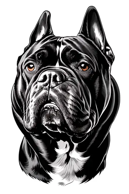 Cane Corso Mache Gueule Open tattoo design idea