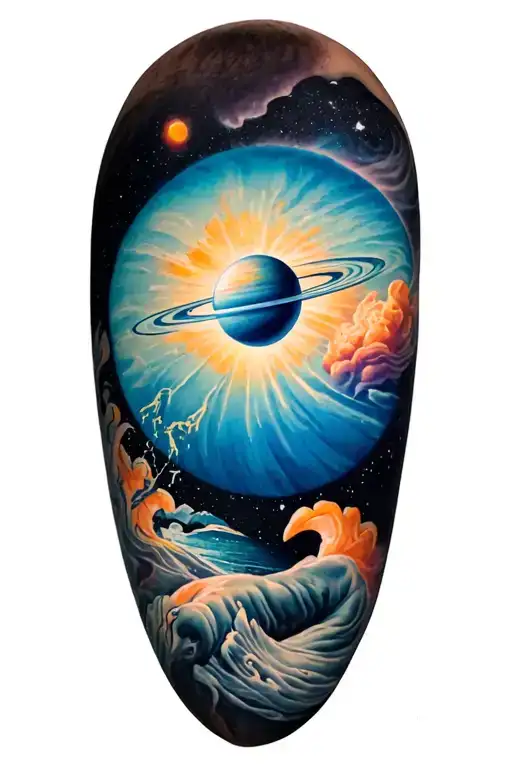 Uranus tattoo design idea