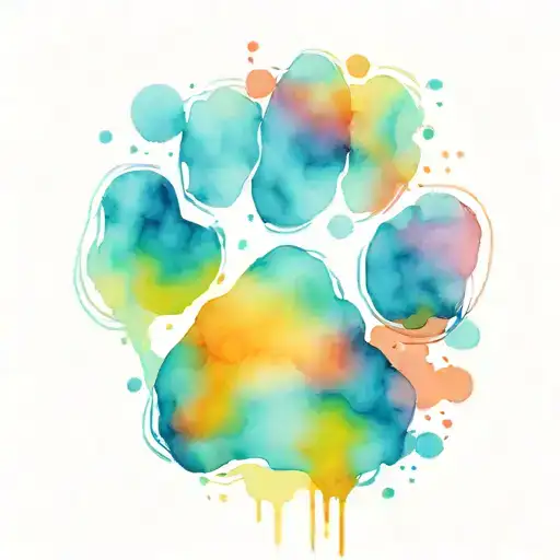 dog paw print tattoo design idea