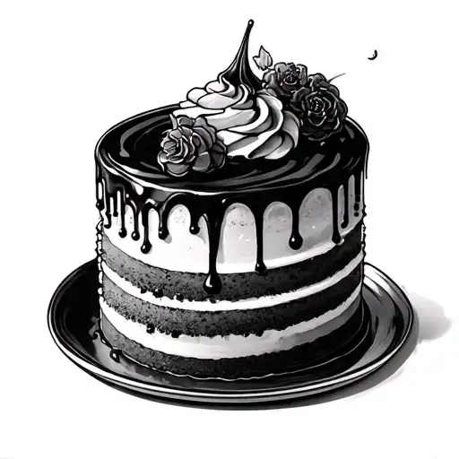 Cake tattoo design idea