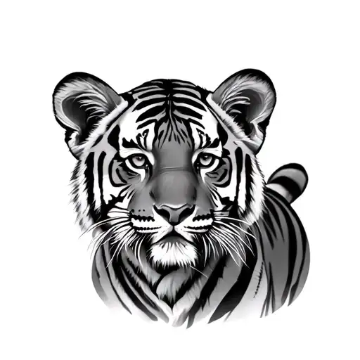 2 Tiger Cubs tattoo design idea