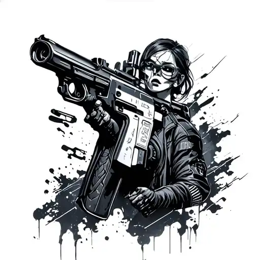 Cyberpunk 2077 tattoo design idea