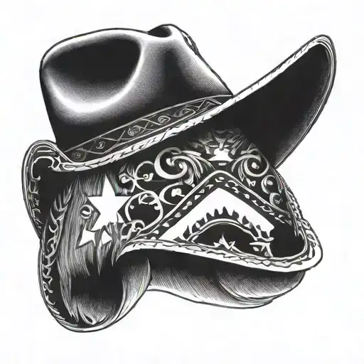 Australian cowboy hat tattoo design idea