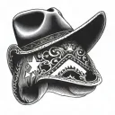 Australian cowboy hat tattoo design idea