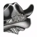Australian cowboy hat tattoo design idea
