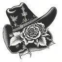Australian cowboy hat tattoo design idea