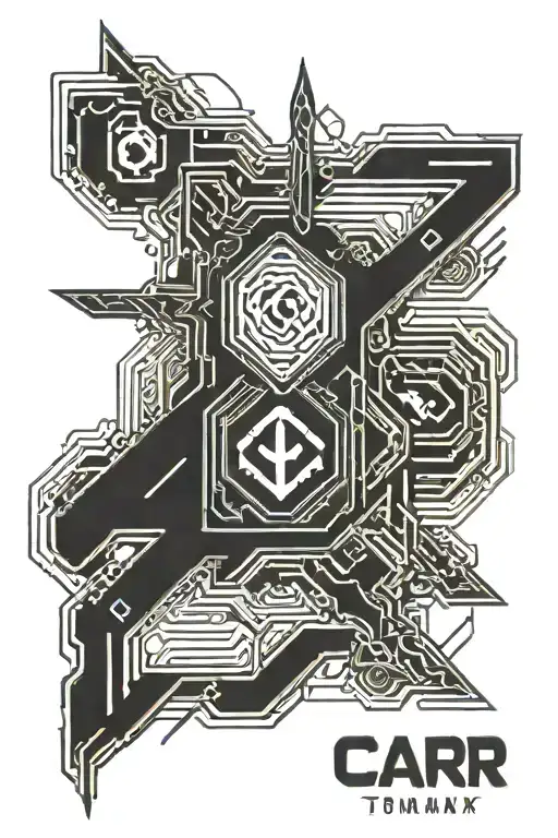 Carr tomahawk logo tattoo design idea