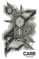 Carr tomahawk logo tattoo design idea