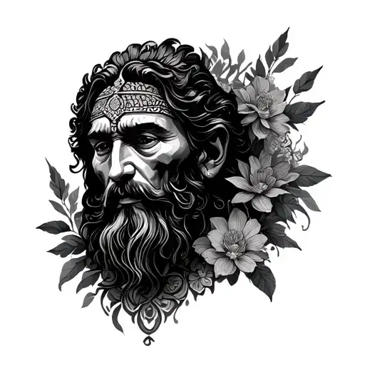 himalayan funeral with volture easy to do in stickman style tattoo design idea