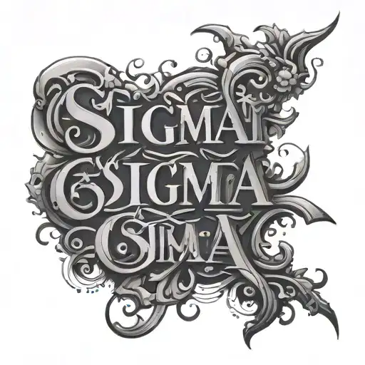 sigma text tattoo design idea