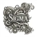 sigma text tattoo design idea