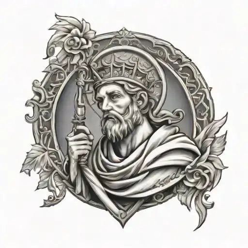 Saint Christopher tattoo design idea
