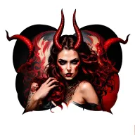 Sexy devil tattoo design idea