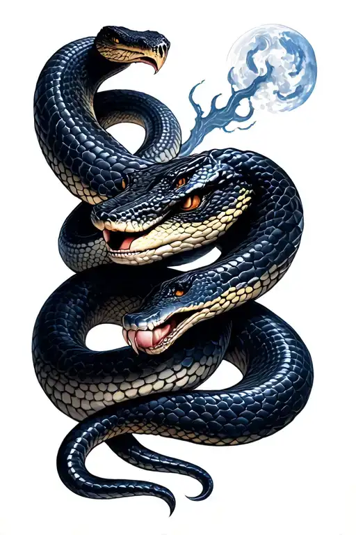 Snake cobra infinity harry potter spiritual journey tattoo design idea