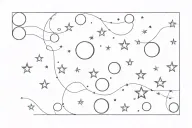 Bubbles, Sparkles, and Stars tattoo design idea