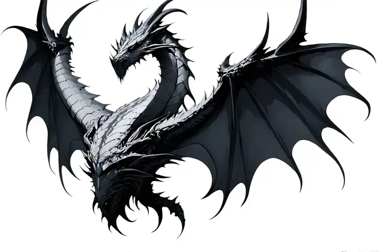 bahamut ff7 tattoo design idea