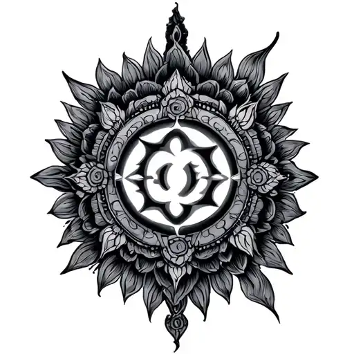 Vishnu Chakra tattoo design idea