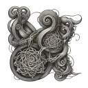 Quantum entanglement Tatto design on biceps  tattoo design idea