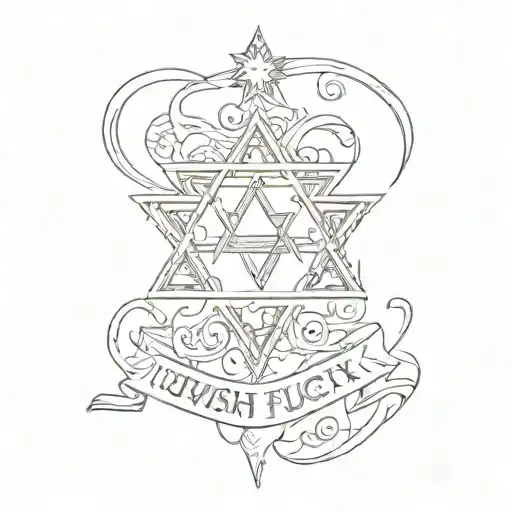 Text  "Jewish fucktoy" tattoo design idea