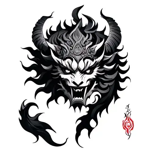 Rahu tattoo design idea