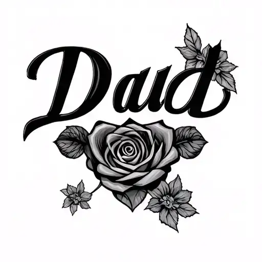 dad memorial tattoo design idea