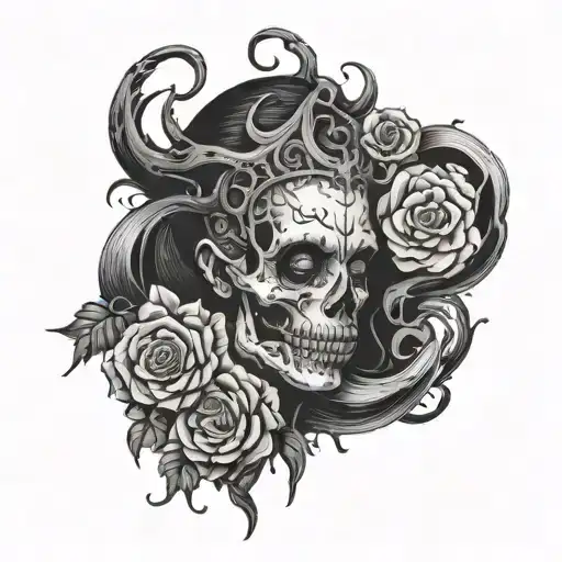 Dark Creepy tattoo design idea