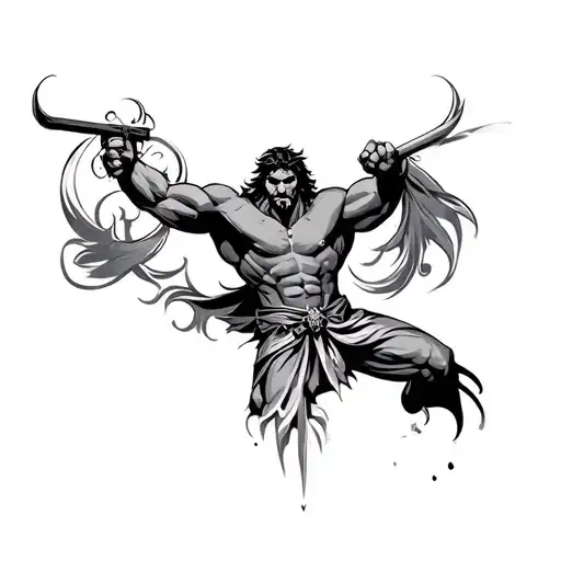 Samson tattoo design idea