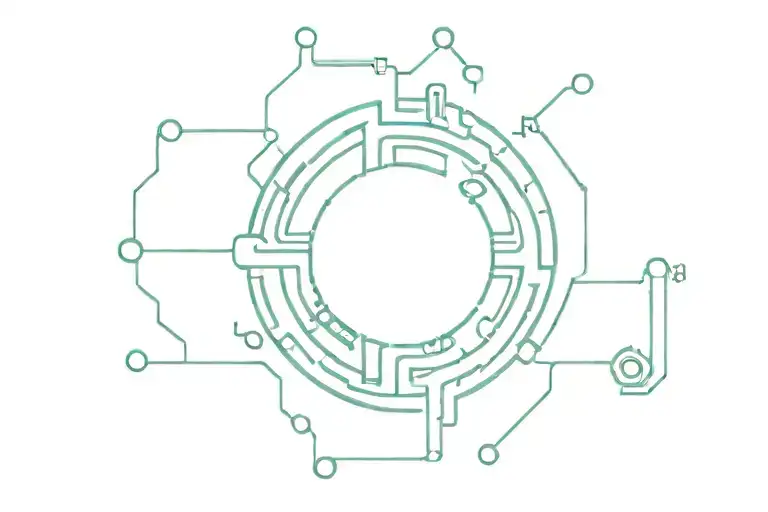 blue chip circuit board design tattoo design idea