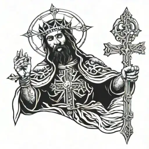 Ave Christus Rex tattoo design idea