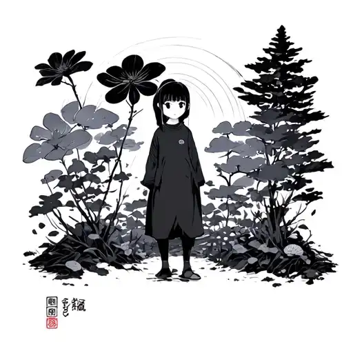 chihiro studio ghibli tattoo design idea