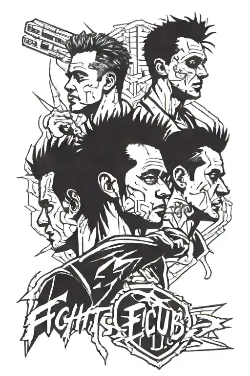 fight club tattoo design idea