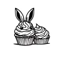 Bunny with cupcake tattoo design idea
