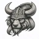 Viking Bear Head tattoo design idea