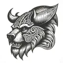 Viking Bear Head tattoo design idea