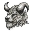 Viking Bear Head tattoo design idea