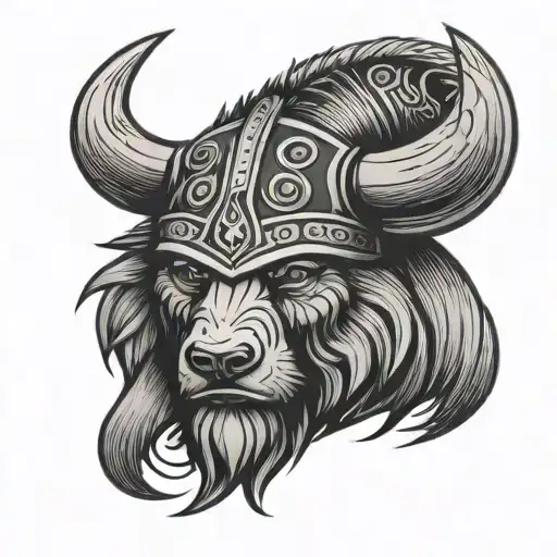 Viking Bear Head tattoo design idea