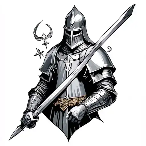Knight Templar tattoo design idea