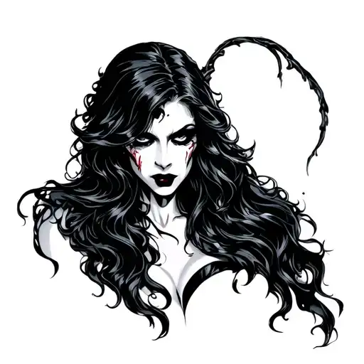 Sexy Vampire tattoo design idea