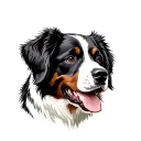 Bernese mountain dog tattoo design idea