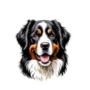 Bernese mountain dog tattoo design idea