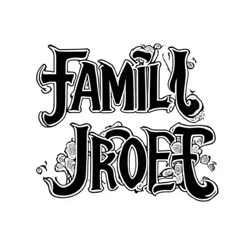 family word in japanese tattoo design idea