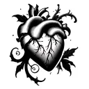 Heart B tattoo design idea