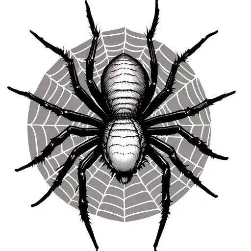 Create a tattoo on the knee of a light-skin women and let it have a spider with webs and then underneath it have a baddi tattoo design idea