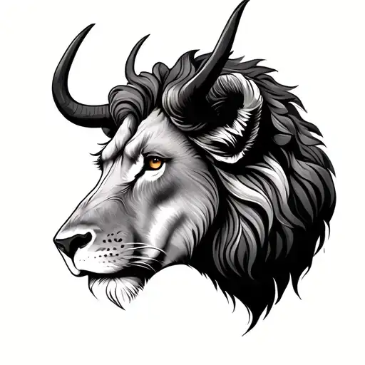 Leo Taurus tattoo design idea