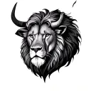 Leo Taurus tattoo design idea