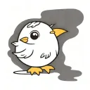 baby chick wrapped tattoo design idea