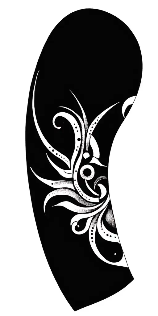 tribal tattoo with slightly faded colours tattoo design idea